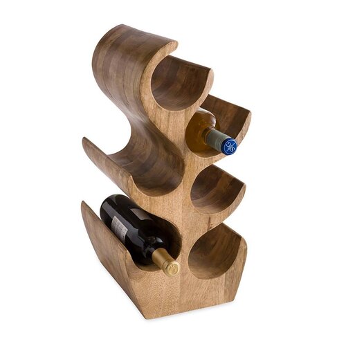 Vivaterra Handcrafted Mango Wood Wine Bottle Rack Perigold